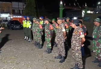 Bersama Anggota Banser dan Pemuda Kerukunan, Kodim 1710/Mimika Kembali Laksanakan Patroli Humanis Jaga Stabilitas Kamtibmas Wilayah