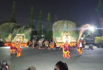 Aksi kesenian Reog Ponorogo 