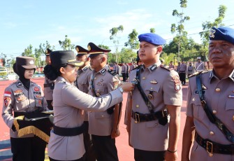 Kapolres Bintan Pimpin Upacara Sertijab PJU
