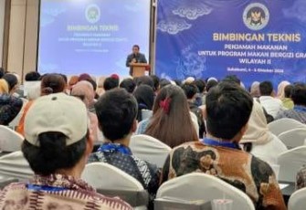 Bimtek Penjamah Makanan BGN di Bogor, Sabtu (4/10)