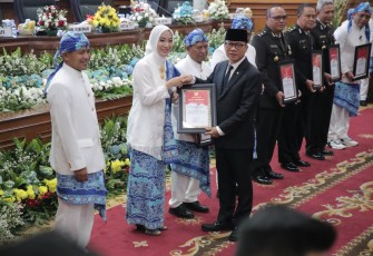 Mendes Yandri saat menghadiri HUT Kabupaten Serang ke-499, Rabu (8/10)