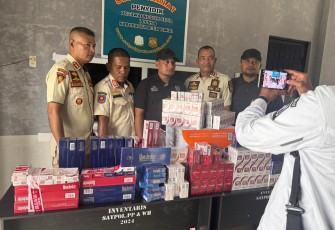 Bea Cukai Langsa dan Satpol PP-WH Aceh Timur Sita 14100 Batang Rokok Ilegal
