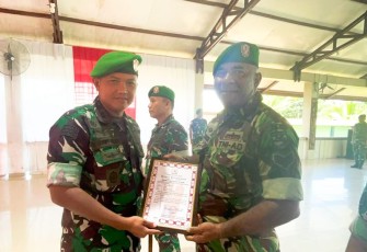 Dandim 1710/Mimika Pimpin Acara Tradisi Korps Pindah Satuan, Masuk Satuan dan Purna Tugas Personel Kodim 1710/Mimika