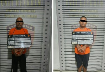 Tersangka Pembunuhan Terhadapa Seorang Pria di Desa Sukamaju Kec.Sunggal.