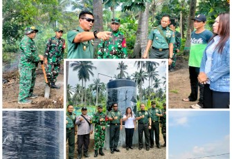 Kasdam XIII/Merdeka Tinjau Lokasi Manunggal Air TMMD ke-123 Kodim 1310/Bitung di Kelurahan Girian Indah 