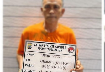 Diduga Pelaku Pengedar Narkoba Ditangkap Sat Narkoba Polrestabes Medan.