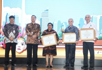 Penyerahan Penghargaan Simpul Jaringan Terbaik Nasional Tahun 2025 di Ruang Noerhadi Magetsari, Kantor Pusat ANRI, Jakarta, Kamis (26/6/2025).