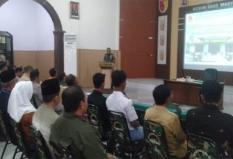 Kodim 0803/Madiun saat menggelar Kegiatan Mitigasi Bencana Tahun Anggaran 2025
