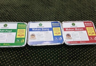 Ilustrasi makanan siap saji jemaah haji