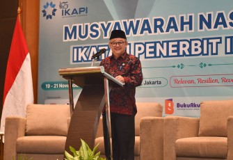 Mendikdasmen, Abdul Mu’ti dalam sambutan pembukaan Musyawarah Nasional (Munas) XX Ikatan Penerbit Indonesia (IKAPI) yang digelar di Jakarta, pada Rabu (19/11).