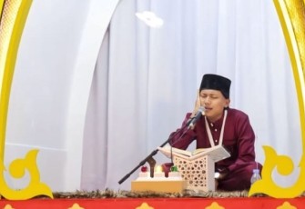 Penampilan salah satu peserta STQH XI Tingkat Provinsi Kepulauan Riau. 