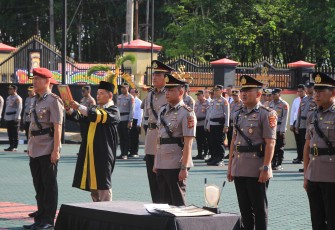 Serah Terima Jabatan (Sertijab) Anggota personel polres Oku Timur (Kasat Reskrim, Kapolsek dan Pengukuhan Kasium polres Oku Timur).
