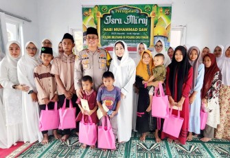 Polsek Belitang III Gelar Peringatan Isra Miraj Nabi Muhamad SAW