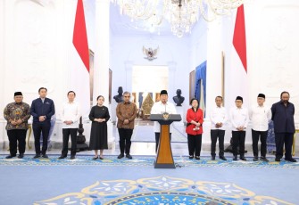 Presiden Prabowo dalam konferensi pers di Istana Merdeka, Jakarta, Minggu (31/8).