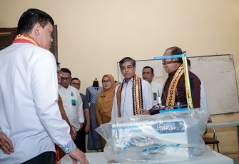Menaker Yassierli saat mengunjungi BLK Bandar Lampung, Selasa (21/1)