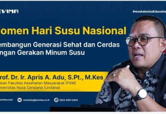 Dekan Fakultas Kesehatan Masyarakat (FKM) Universitas Nusa Cendana (Undana), Prof. Dr. Ir. Apris A. Adu, S.Pt., M.Kes di momen peringatan Hari Susu Nasional.