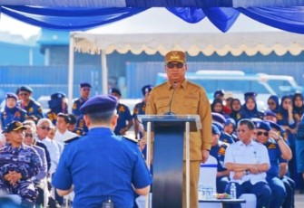 Wagub Nyanyang saat Pimpin Apel Gelar Pasukan National Marpolex 2025