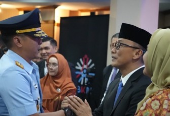 Danlanud Sultan Hasanuddin saat Hadiri Pelantikan Pj. Gubernur Sulawesi Selatan