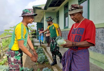 Pos Fohuk Laksanakan Penyuluhan dan Panen Sayur di Desa Loonuna