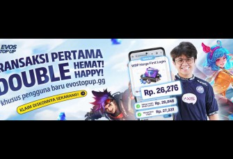 EVOS Fams, Buat Kamu yang Pertama Kali Login di EVOS TOP UP: Dapat 3% Cashback