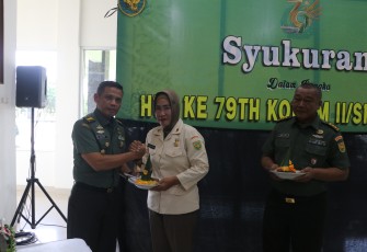 Kasrem 041/Gamas Kolonel Kav Husnizon., S.I.P., bersama dengan anggota Makorem melaksanakan kegiatan syukuran yang berlangsung di Makorem 041/Gamas. Selasa (07/01/2025)