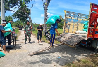 Anggota Koramil 0803-05/Wungu, Sertu Edi, melaksanakan kegiatan pendampingan Serapan Gabungan (Sergab) program pemerintah dalam pembelian gabah/beras petani pada hari ini di wilayah Kecamatan Wungu, Kabupaten Madiun, Jumat, 11 April 2025