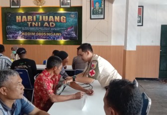 Kodim 0805/Ngawi Gelar Bakti Kesehatan dan Bakti Sosial