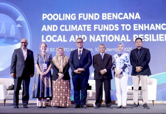 Seminar Pemanfaatan Pooling Fund Bencana dan Dana Perubahan Iklim dalam The 4th Asia Disaster Management & Civil Protection Expo & Conference (ADEXCO) di Jakarta International Expo (JIExpo) Jakarta Pusat, pada Rabu (11/9)