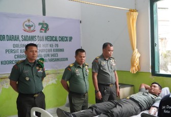 Kodim 1403/Palopo Gelar Bakti Sosial Donor Darah  