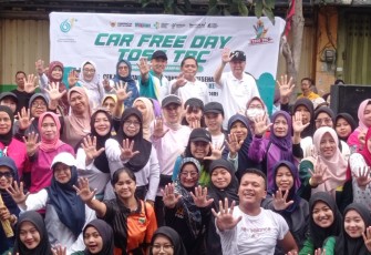 Dinkes Kota Kediri Gencar Sosialisasi TOSS TBC di Car Free Day