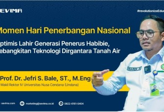 Prof. Dr. Jefri S. Bale, ST., M.Eng, Wakil Rektor IV Universitas Nusa Cendana (Undana), Kupang menyampaikan pandangannya dalam momen Hari Penerbangan Nasional yang diperingati setiap tanggal 27 Oktober.