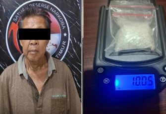 Tersangka dan barang bukti saat diamankan