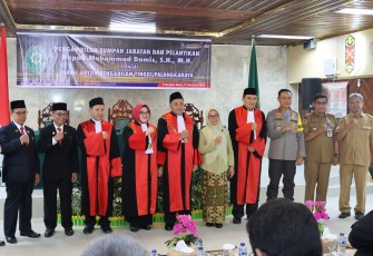 Wakapolda Kalteng saat Hadiri Pelantikan Wakil Ketua Pengadilan Tinggi Kalteng