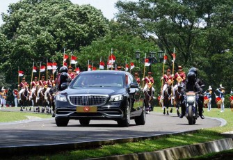GSCL Akademi Militer Sambut Kedatangan Presiden Turki