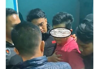 Terduga Pelaku Saat Diamankan  Unit Tipidkor Satreskrim Polres Rejang Lebong pada tanggal 28 Februari lalu