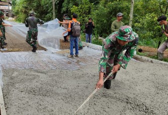 Program TNI Manunggal Membangun Desa (TMMD) ke-123 Tahun 2025 di Desa Nglurup, Kecamatan Sendang, Kabupaten Tulungagung