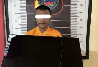 Tersangka dan barang bukti saat diamankan