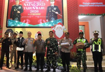 Dandim 0806/Trenggalek Bersama Forkopimda saat Patroli Malam Tahun Baru 2026