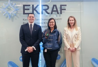 Wakil Menteri Ekonomi Kreatif, Irene Umar,  menerima audiensi Spotify di Kantor Kementerian Ekraf, Jakarta, Jumat (13/2/2026)