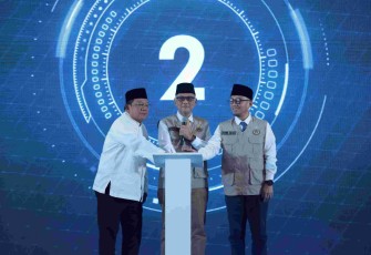 Menhaj Mochamad Irfan Yusuf launching empat program strategis layanan haji di Jakarta 