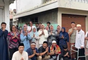 Keluarga besar warga jalan K, RT 009/06 Pasar Minggu, Sabtu (21/3)