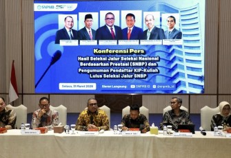 Kemdiktisaintek saat umumkan hasil SNBP 2026 di Jakarta, Selasa (31/3)