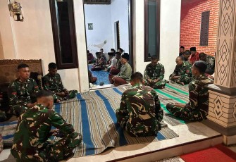 Yasinan bersama warga lokasi TMMD