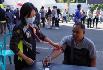 Layanan kesehatan gratis Polresta Malang Kota
