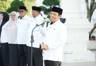 Wali Kota Bengkulu Dedy Wahyudi bersama Wakil Wali Kota Ronny PL Tobing Gelar Halal BI Halal /Foto : MC 