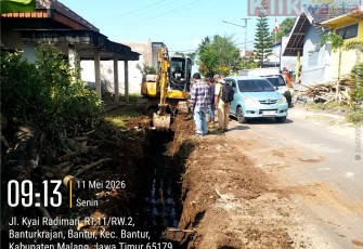 Drainase Masif untuk Cegah Banjir DPUBM Kabupaten Malang Fokus Benahi Saluran Jalan di Wilayah Rawan Genangan