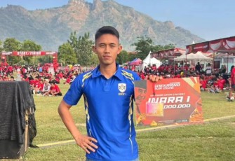 Ajang Soekarno Run Wonogiri 2026, Sertu Danu Ma’arif dari Yonarhanud 1/Purwa Bajra Cakti Kostrad tampil gemilang dengan meraih Juara 1 kategori 6K setelah mencatatkan waktu 18 menit 20 detik