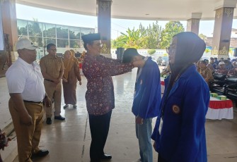 Rektor Umuka Solo, Dr. H. Muh Samsuri, M.S.I., dalam acara pelepasan mahasiswa KKN Angkatan ke-4, di Pendopo Raden Mas Said Rumah Dinas Bupati Karanganyar, Senin (27/7/2026.
