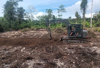 Pembukaan lahan ketahanan pangan di kampung Sesor