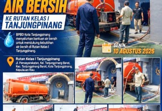 BPBD Tanjungpinang Salurkan 40 Ton Air